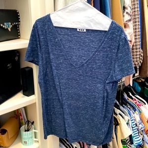 V neck Melange Tee by Three Dots